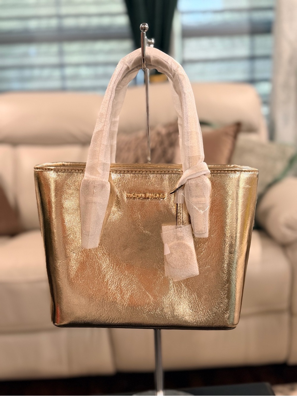 Michael Kors Carry all Metallic Gold Convertible Tote